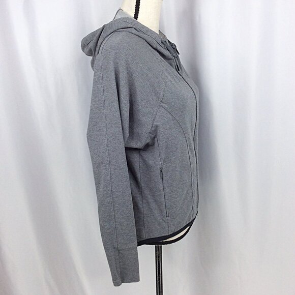 Athleta Sentry Anorak Hoodie Sweatshirt Womens Size XS Gray Full Zip Thumbholes - Picture 2 of 10